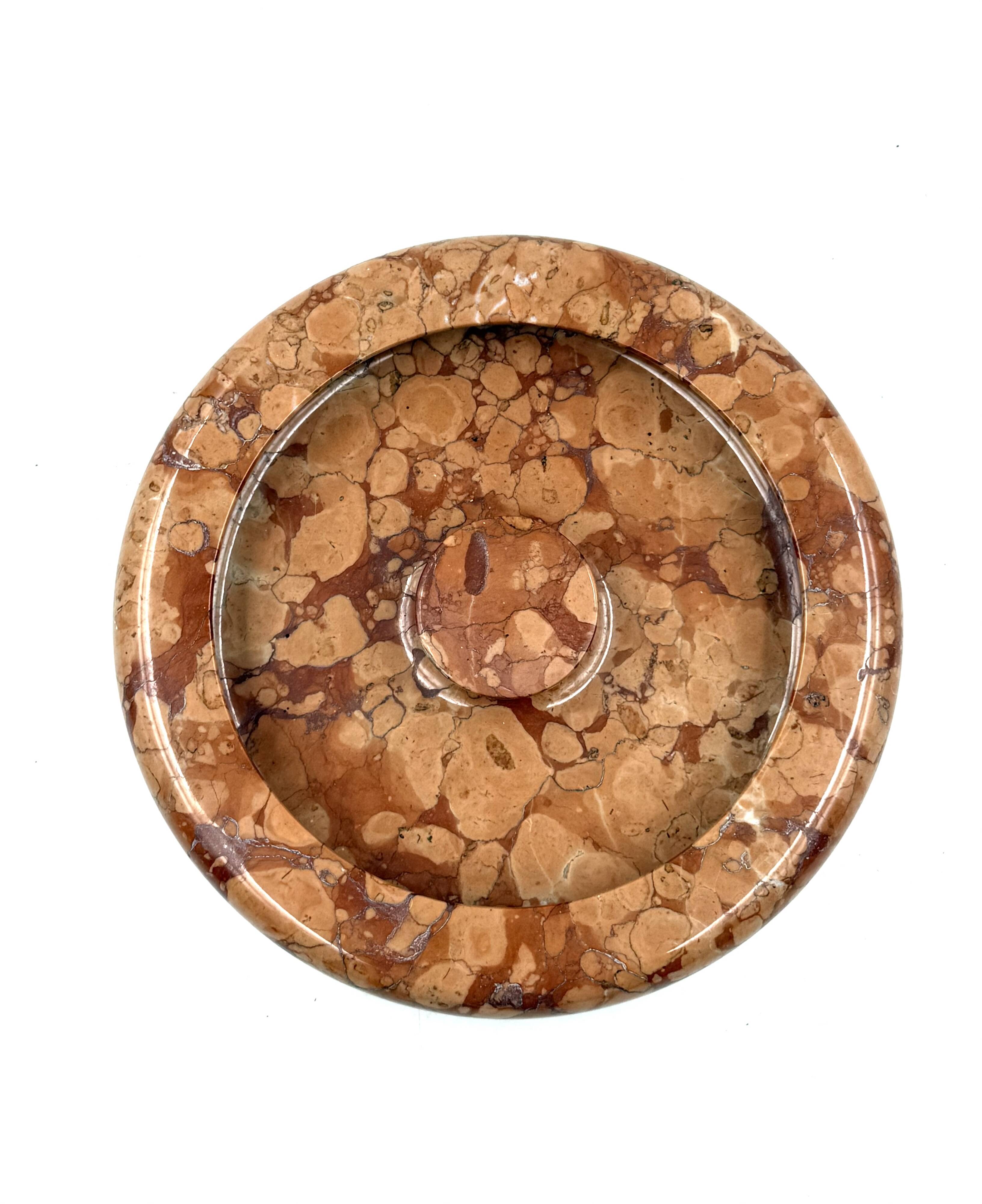 Angelo Mangiarotti style red marble centerpiece / bowl, Knoll Int. Italy 1970s