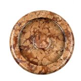 Angelo Mangiarotti style red marble centerpiece / bowl, Knoll Int. Italy 1970s