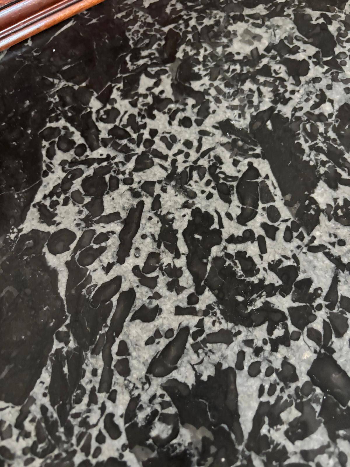 19th century mahogany dressing table with grey marble top