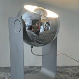 Pair of Eyeball lamps in chrome metal and aluminium