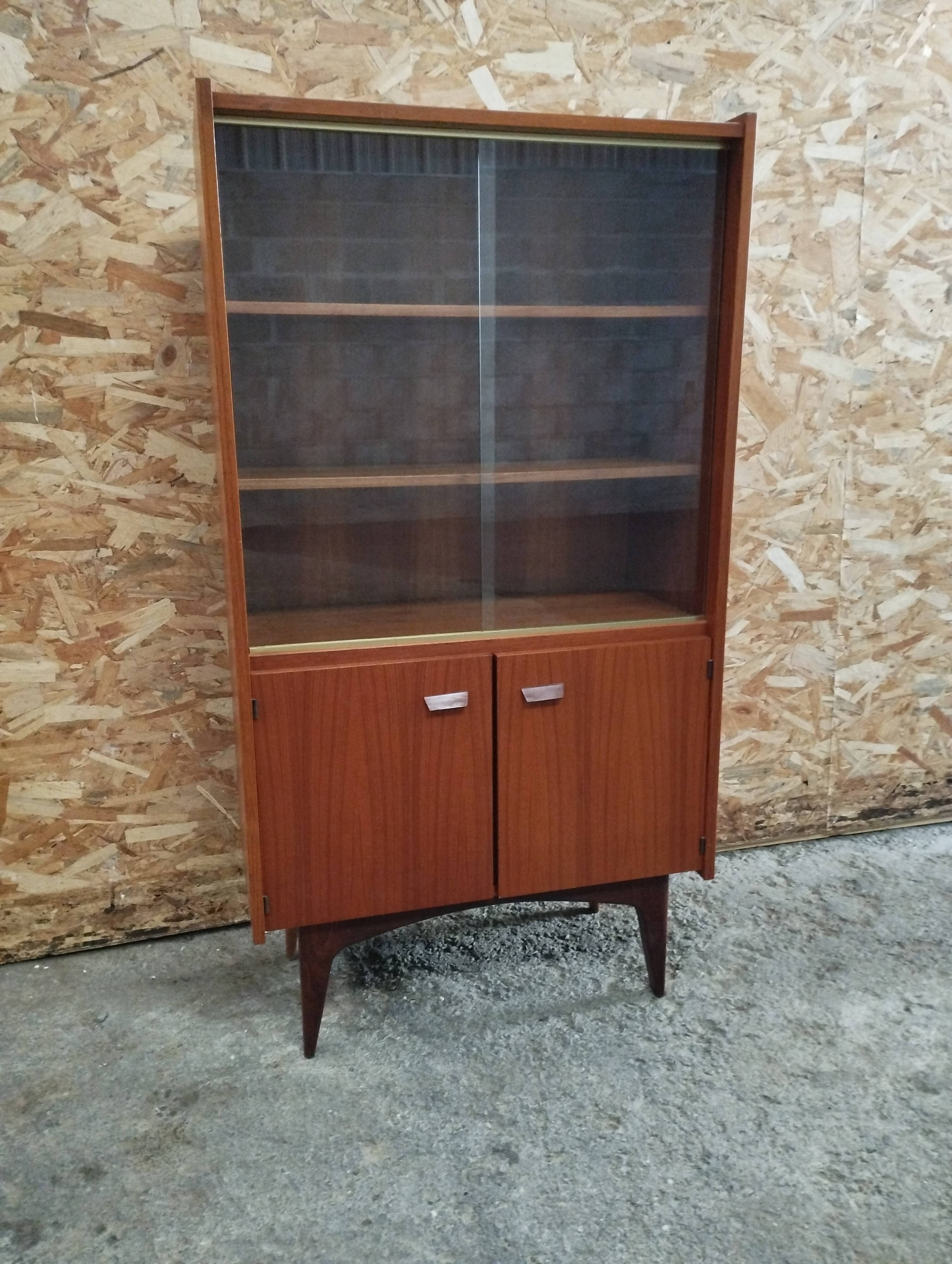 Vitrine bibliothèque en teck