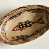 Centre de table de terre cuite berbère au poisson ancien vers 1950