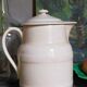 Covered pitcher in porcelain fire of Grigny XIXth stamped P.Precious