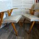 Pair of armchairs feet compass from the years 60
