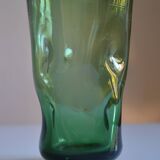 green glass vase Murano or Empoli Italy 1960