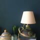 Lampe céramique, abat jour et câble tressé 2m