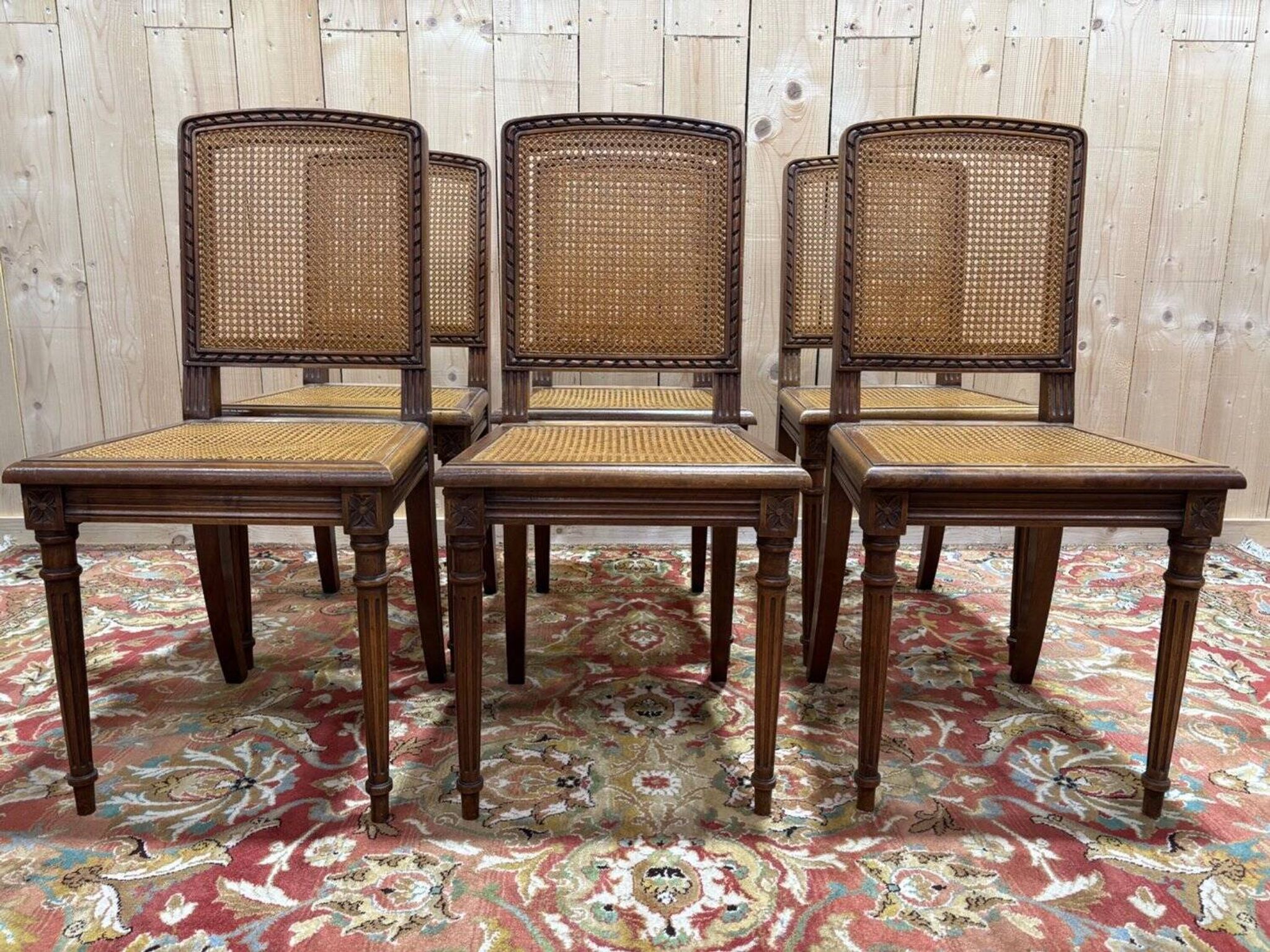 Set of 6 Louis XVI style chairs
