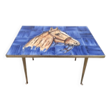 50s ceramic horse coffee table