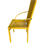 Fauteuil Coral en cuir jaune Matteo Grassi année 70