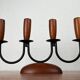 Scandinavian Teak Chandelier in Mid-Century Rope Shape, 1960s