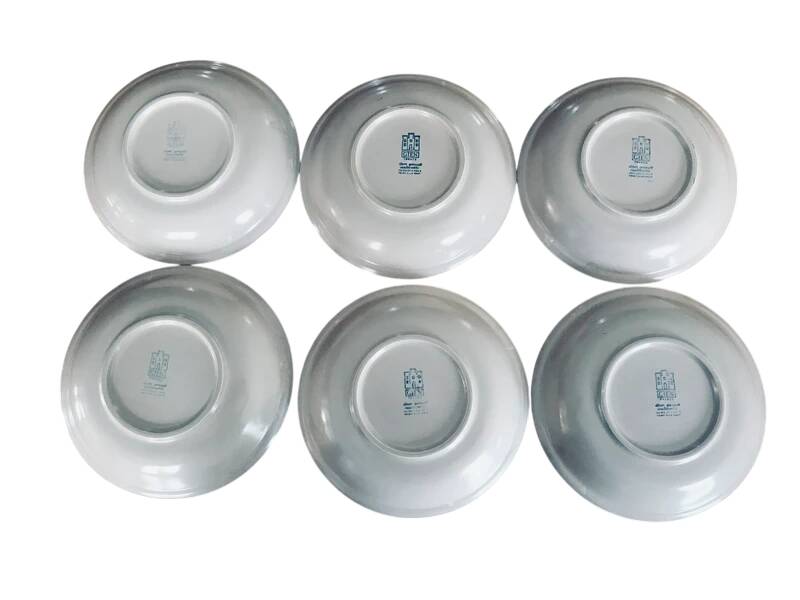 Set of 12 stamped Gien plates