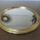 Round mirror top in gilded aluminum art deco