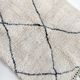 Moroccan Berber carpet blessed ouarain ecru with black abstract diamonds 154x116cm