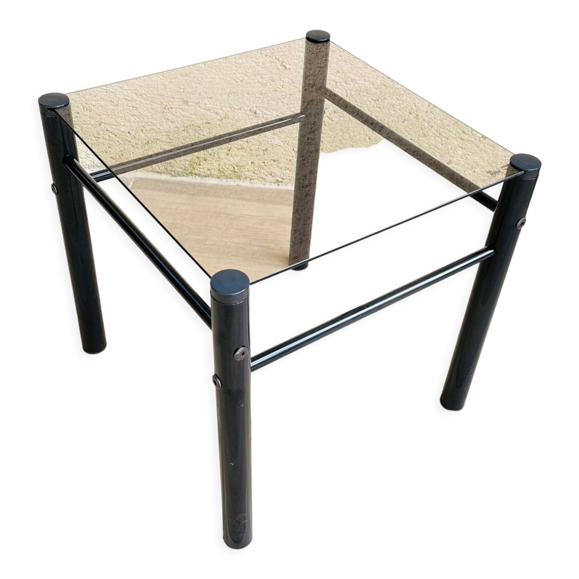 Vintage coffee table signed Yves Boutboul