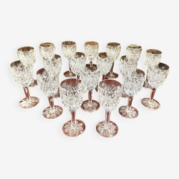 18 white wine glasses in Saint Louis crystal model "Florence" - 340.001