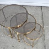 Tables basses gigognes en laiton