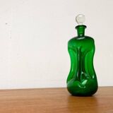 Vintage Kluk Kluk Bottle in Danish Green Glass from Holmegaard, 1970s