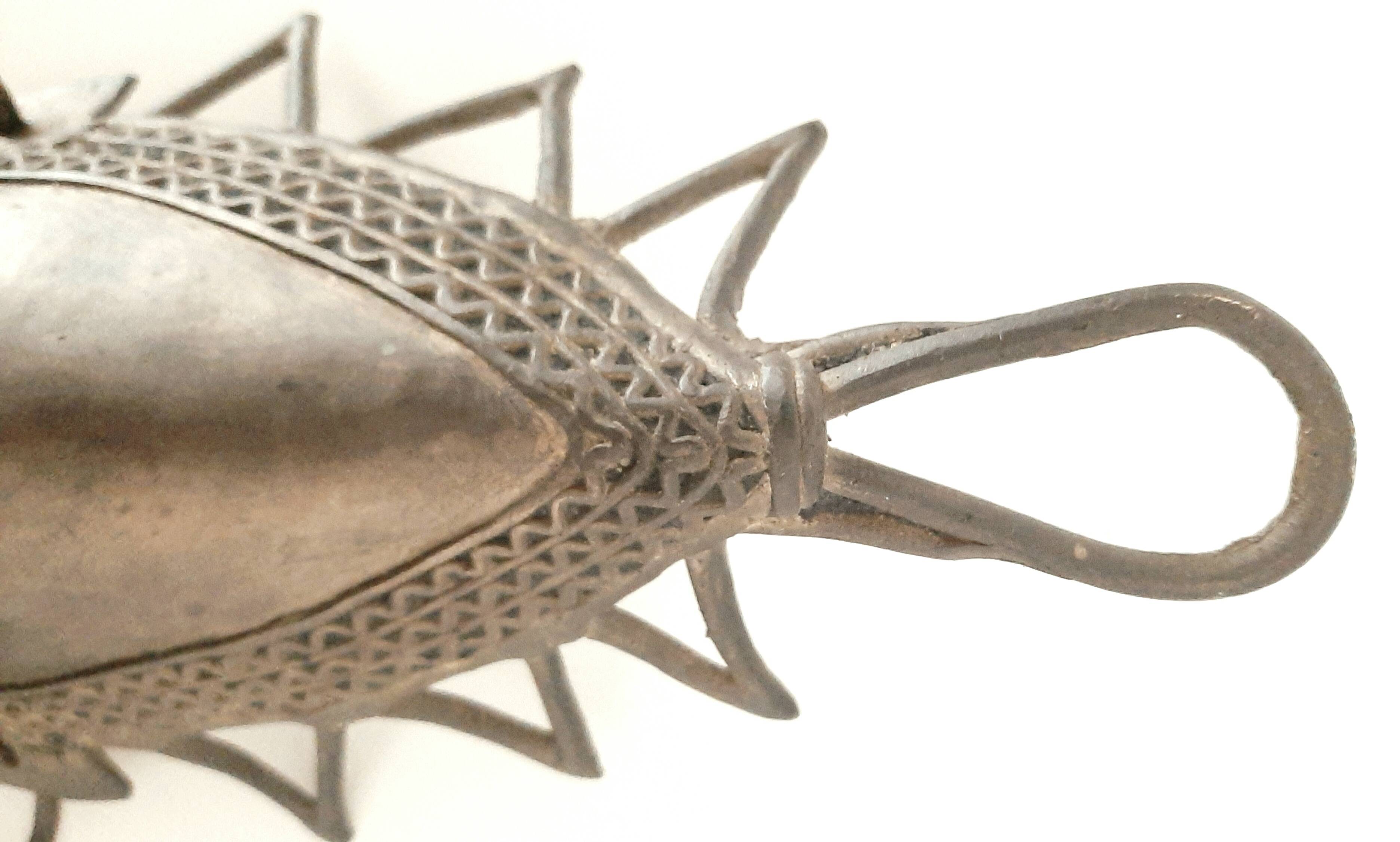 bronze mask, African art H33.5cm