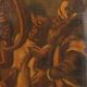 Peinture ancienne à sujet religieux, huile sur toile, XVIIe siècle