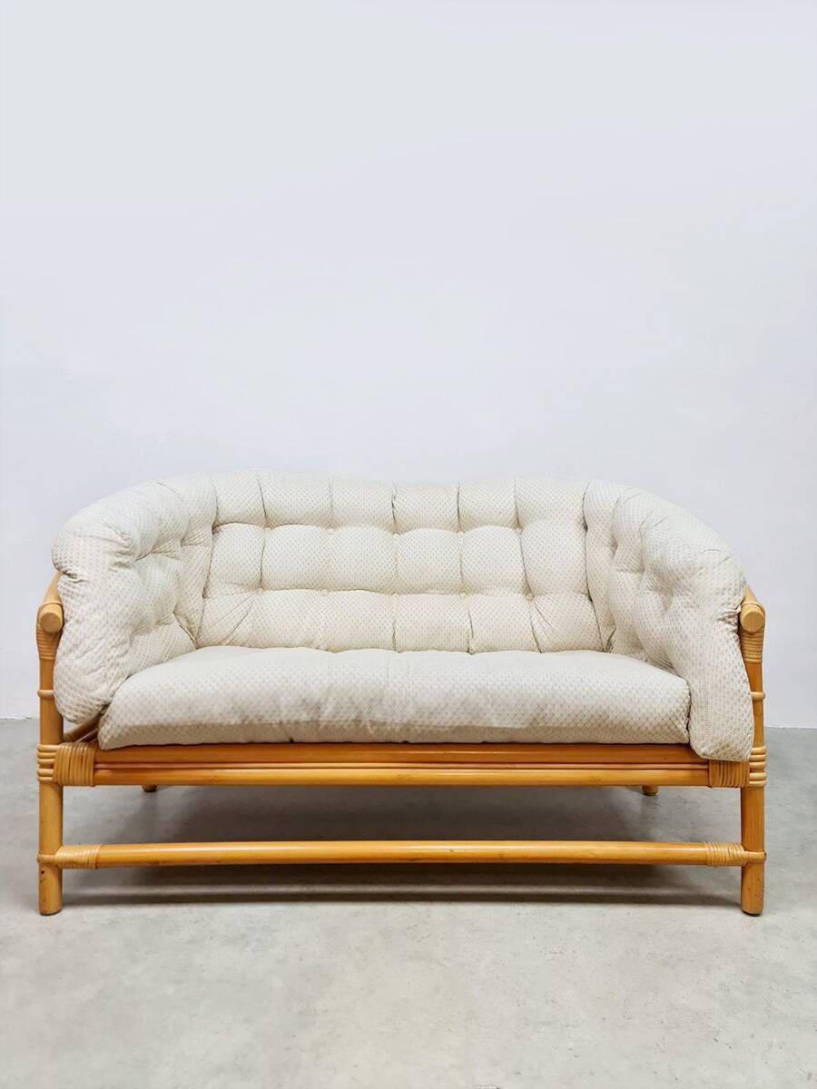 Vintage rattan bamboo lounge sofa ‘Boho-style’