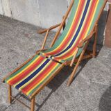 Vintage deckchair, lounge chair or chaise longue