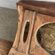 Small wall mirror in organic old Indonesian teak 75x45.