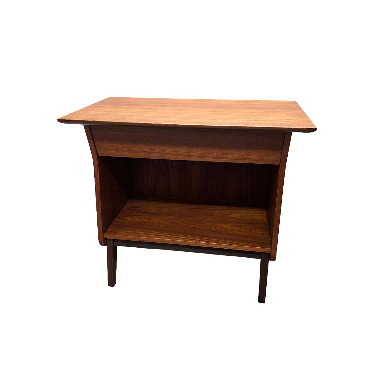 Armoire murale vintage en placage teck avec tiroir, datant des années 1960.