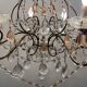 Bronze Pink Crystal Chandelier 1950’s