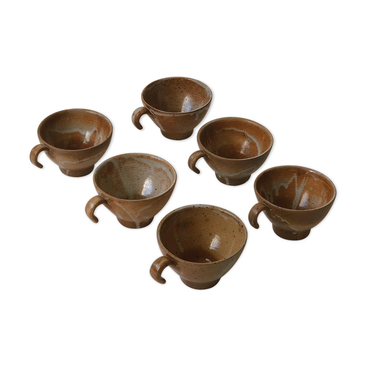 Suite of 6 sandstone cups