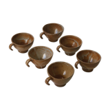 Suite de 6 tasses en grès