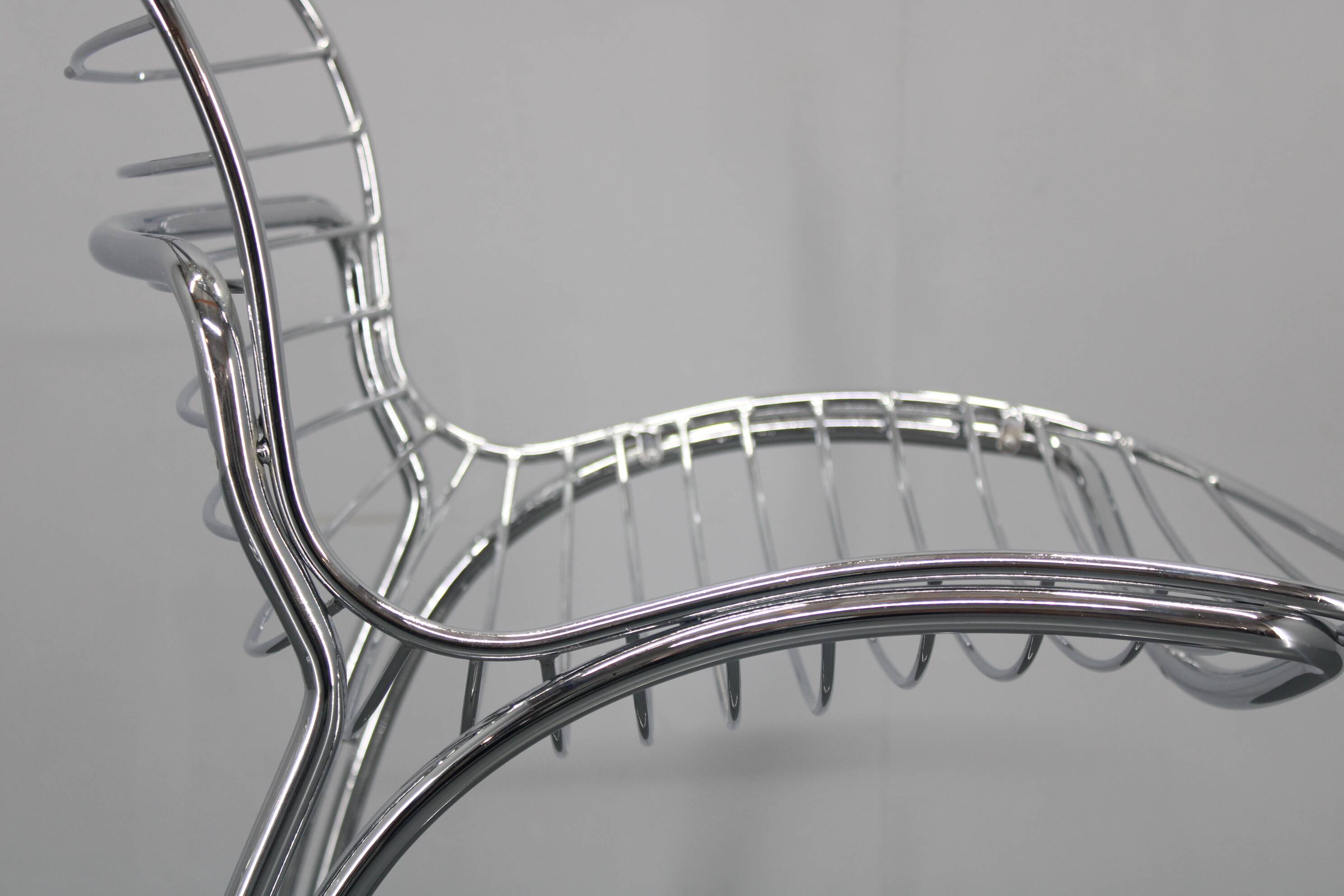 1970s Pair of Gastone Rinaldi Chromed Steel Chairs for Rima, Italy