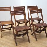 Suite de 5 chaises de jardin Cattie