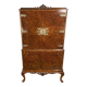 Mid-20th Century Burr Walnut Drinks Cabinet – Art Deco Elegance Meets Queen