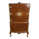 Mid-20th Century Burr Walnut Drinks Cabinet – Art Deco Elegance Meets Queen
