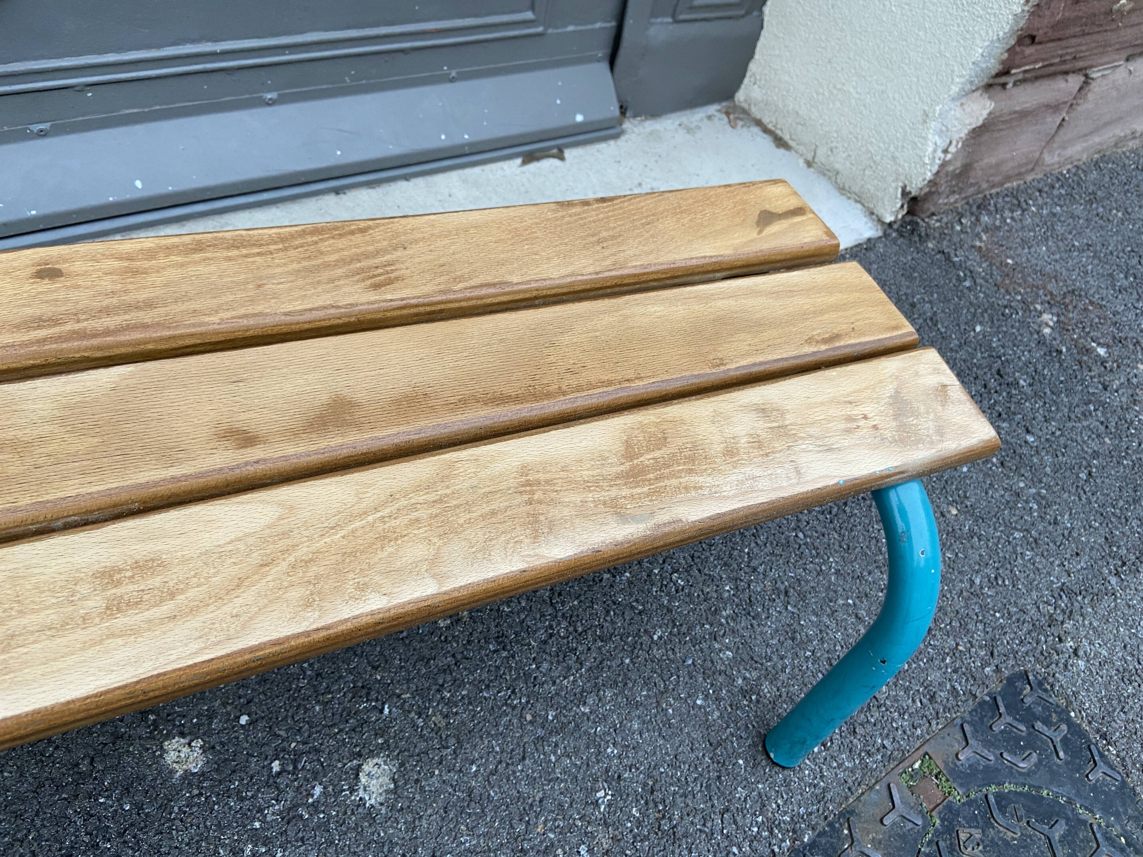 Industrial children's school bench Mullca 1960s