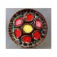 Vintage oyster plate in majolica ceramic, Vallauris style