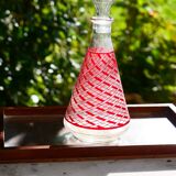 Vintage 70's whiskey decanter with geometric pattern