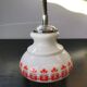 Hanging former opaline blanc monte - drop decor 70s vintage