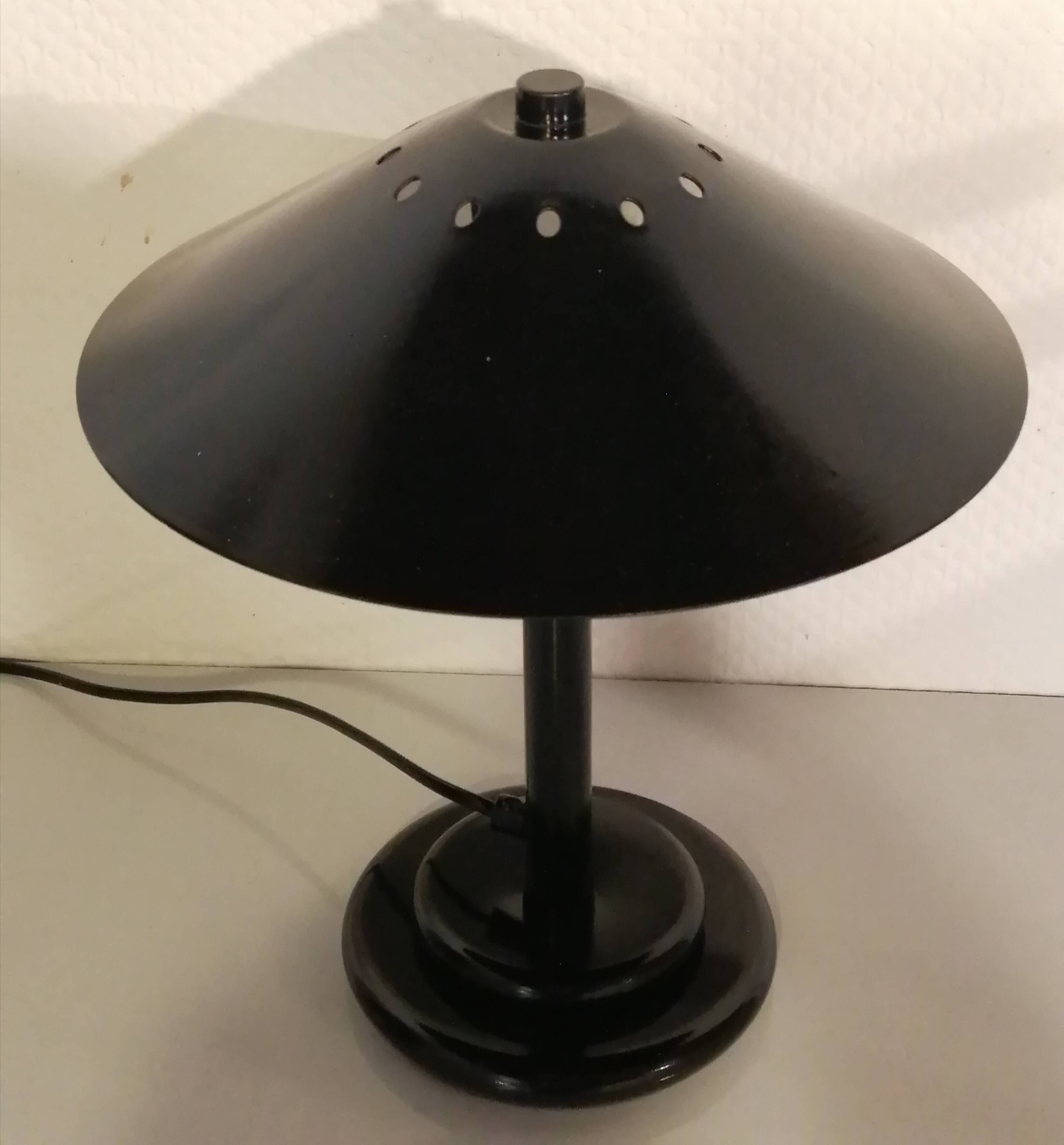 Vintage Aluminor metal mushroom desk lamp 1970s