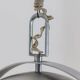 Industrial style suspension in brushed metal and opaline. 1970s.
