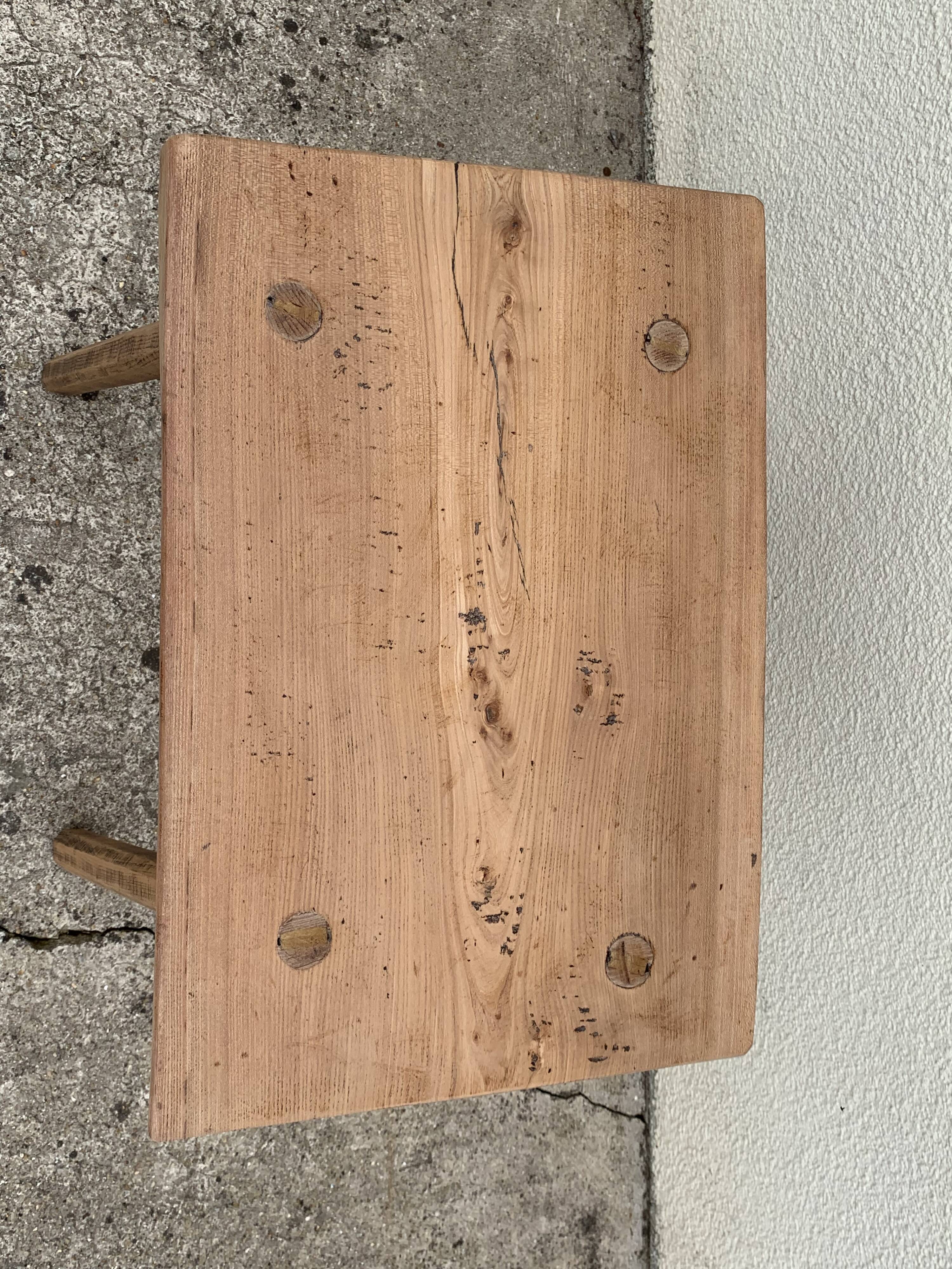 Brutalist table wood raw