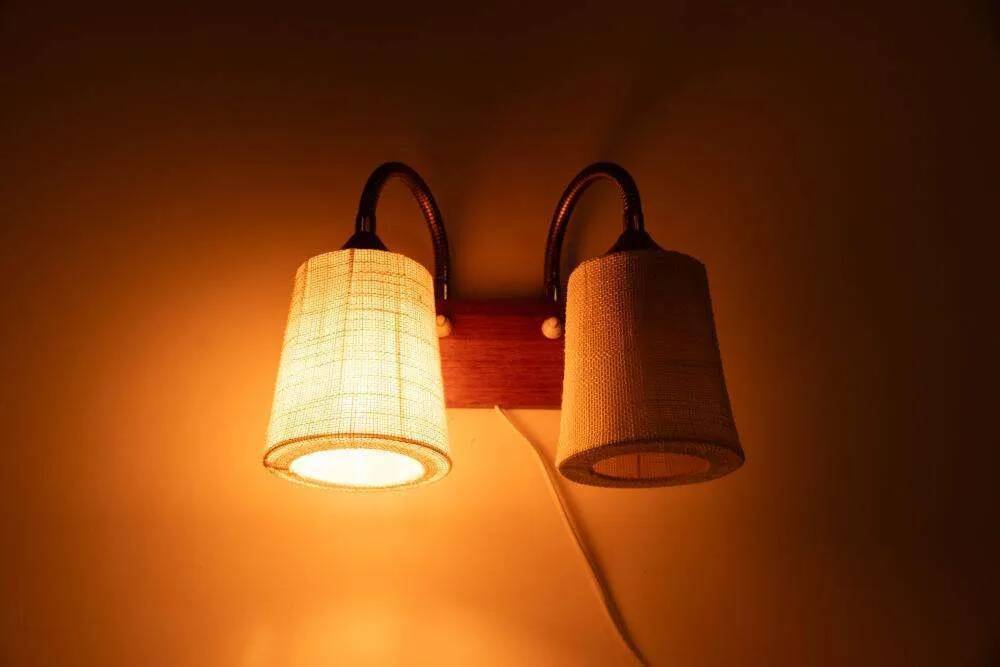Vintage teak wall lamp for bedside, wall lamp Sweden 1960s
