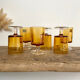 6 petits verres ambrés luminarc france