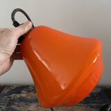 Vintage pendant light in orange opaline