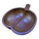 Wooden apple-shaped fruit bowl