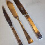 Ménagère art déco Scandinave 1920 en métal argenté monogrammé "O"