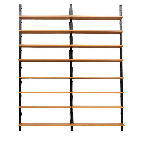 Bibliothèque en bois de hêtre Poul Cadovius Royal System des années 1960