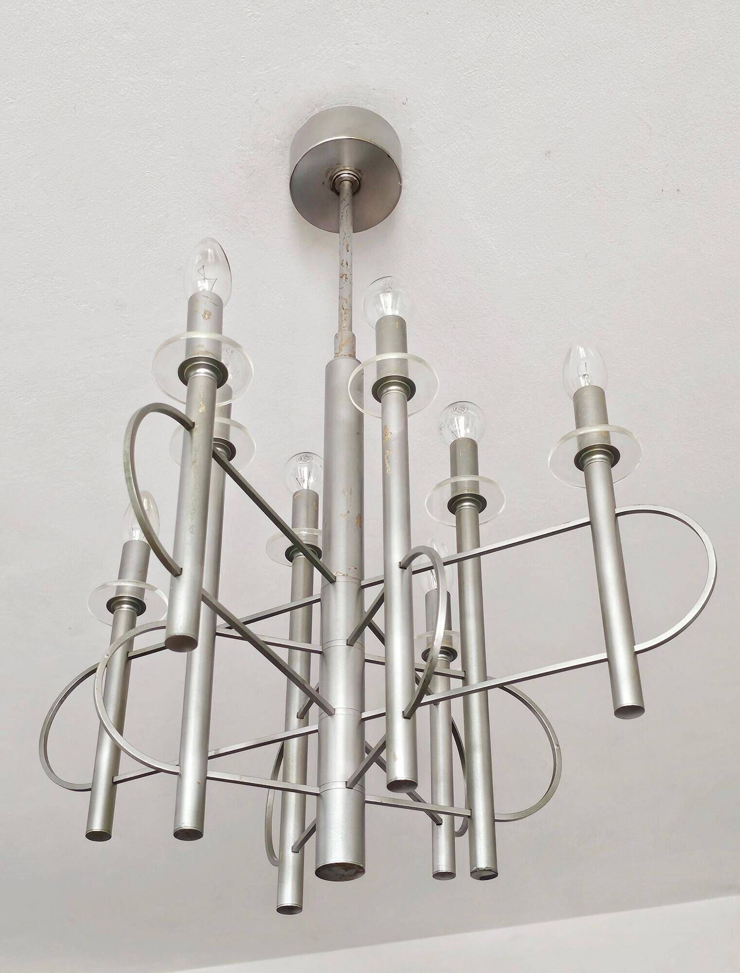 Lustre Space Age in the shape of an atom by Gaetano Sciolari, 1970s.