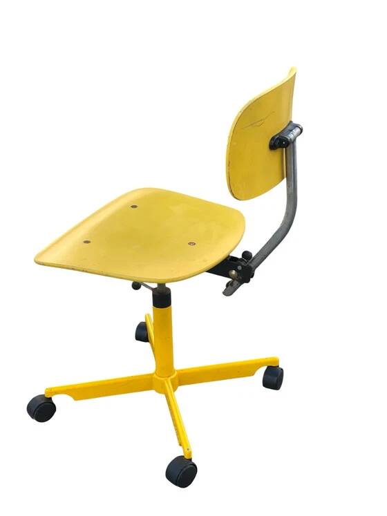 Original KEVI office chair - Jørgen Rasmussen - Denmark, 1960s - rare yellow finish