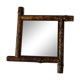 Beveled bamboo mirror 39 X 39 cm